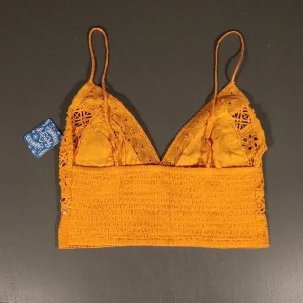NWT Free People Carina Bralette in Mango - Picture 3 of 9